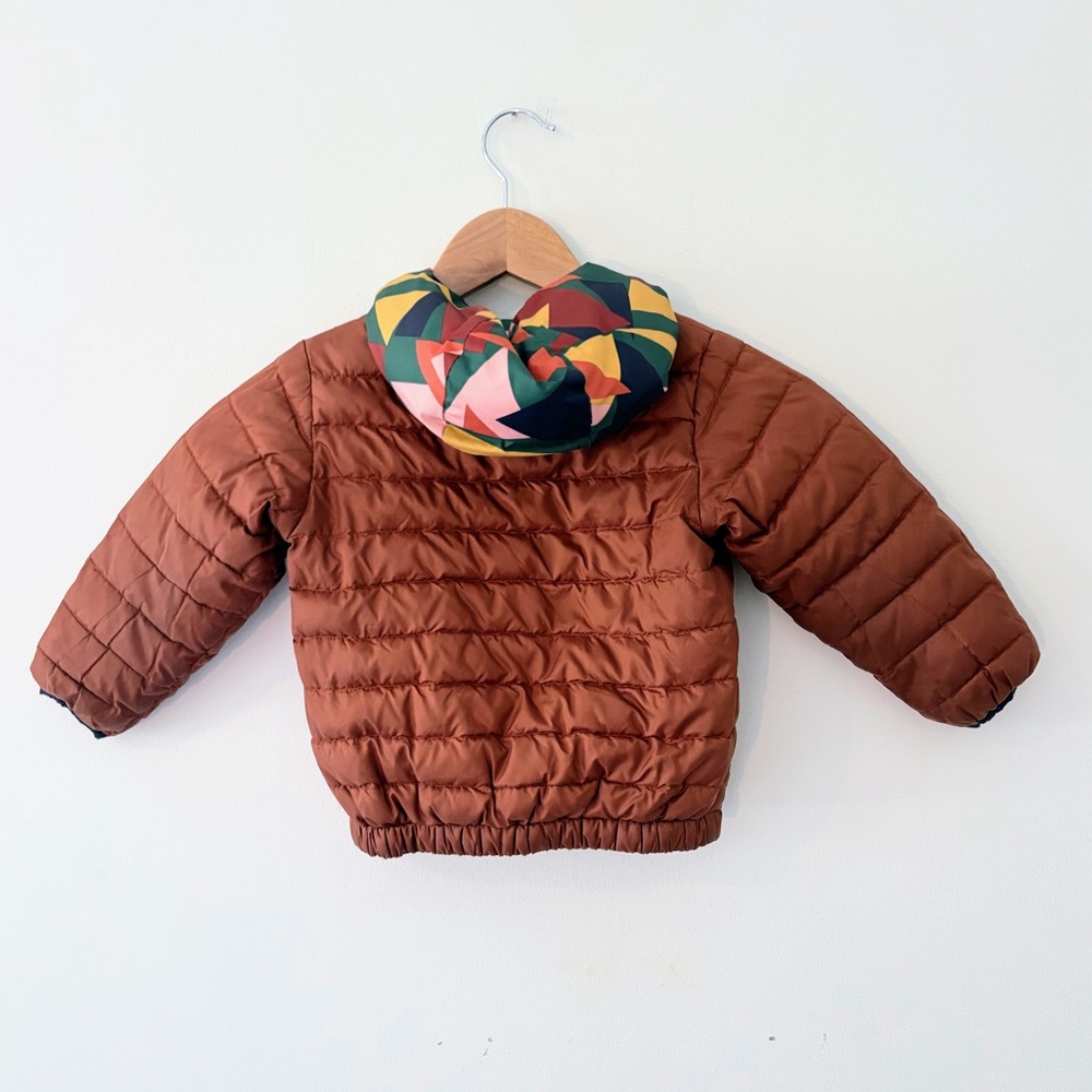 Patagonia Reversible Down Sweater Hoodie Jacket 2T Orange Rust Puffer Coat